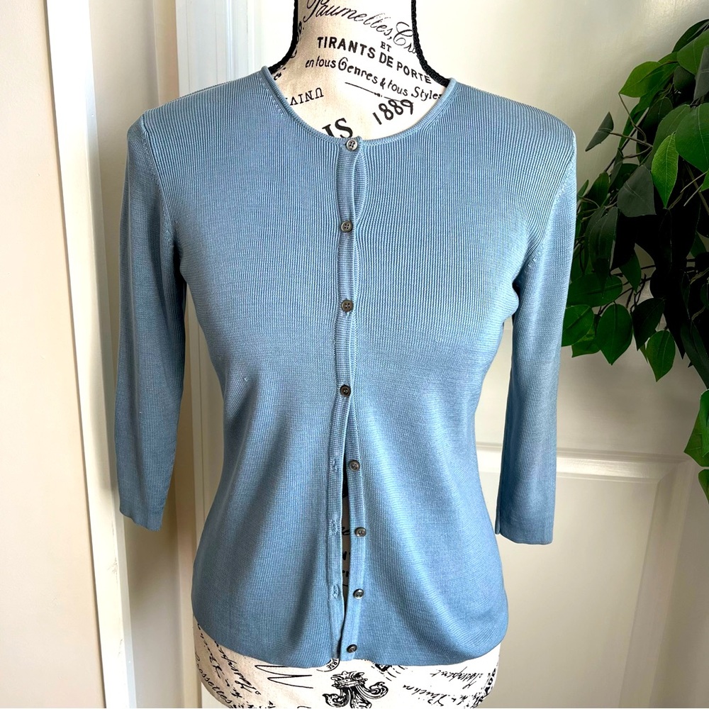 Banana Republic Light Blue Cardigan Sweater